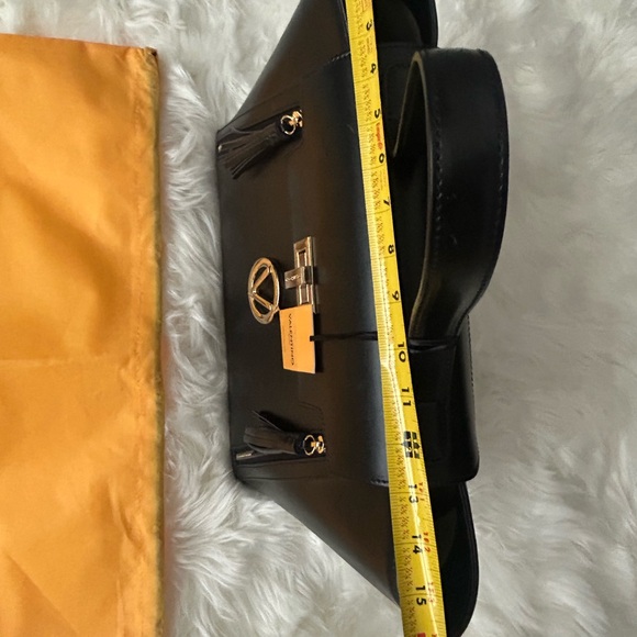 Valentino Black Shoulder Bag with Gold V Logo - Picture 11 of 15